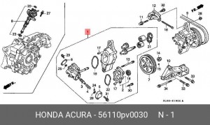Гидравлический насос, рулевое управление 56110PV0030 HONDA