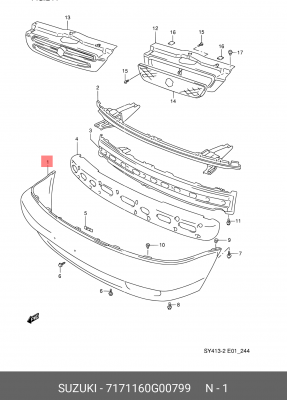 Буфер 71711-60G00-799 SUZUKI