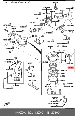 Воздушный фильтр R2L113Z40 MAZDA