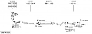 Глушитель выхлопных газов конечный 279739 BOSAL