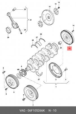 Маховик 06F 105 266 K VAG