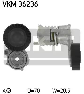 Натяжной ролик, поликлиновой  ремень VKM36236 SKF