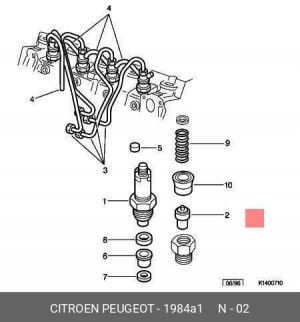 Форсунка 1984 A1 CITROEN PEUGEOT
