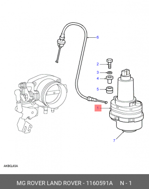 Регулировочный элемент, дроссельная заслонка 1160591A MG ROVER LAND ROVER