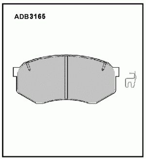 Колодки тормозные дисковые ADB3165 ALLIED NIPPON