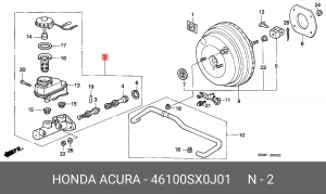 Главный тормозной цилиндр 46100SX0J01 HONDA