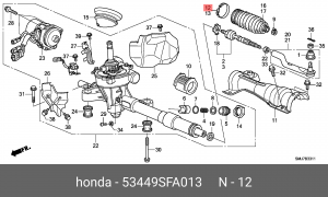 Хомут пыльника рулевой рейки 53449SFA013 HONDA