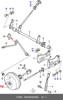 Усилитель тормозной системы 89AB-2005-BA FORD