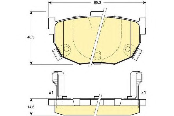 Комплект тормозных колодок, диско 6131709 GIRLING