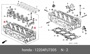 Направляющая втулка клапана 12204PJ7305 HONDA