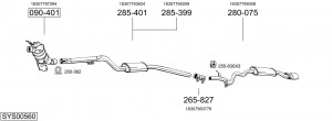 Средний глушитель выхлопных газов 115743 BOSAL