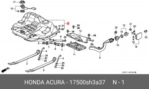 Топливный бак 17500SH3A37 HONDA