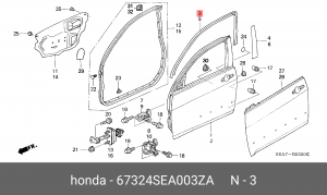 Деталь 67324SEA003ZA HONDA