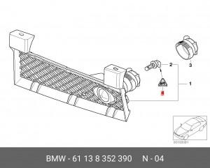 Розетка 61 13 8 352 390 BMW
