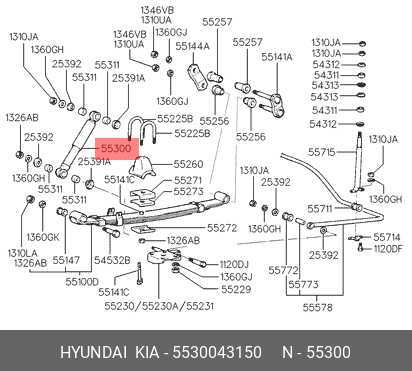 Амортизатор 5530043150 HYUNDAI KIA