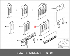 Соединитель проводов 61 13 1 393 721 BMW