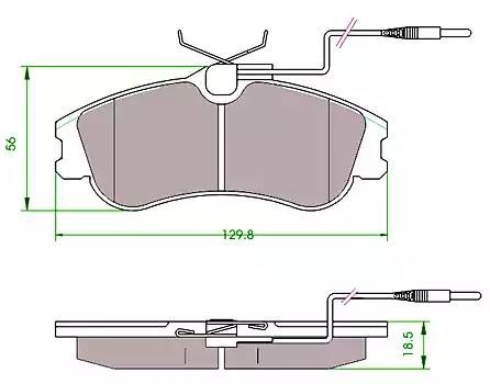 Комплект тормозных колодок, диско 6511 MAPCO