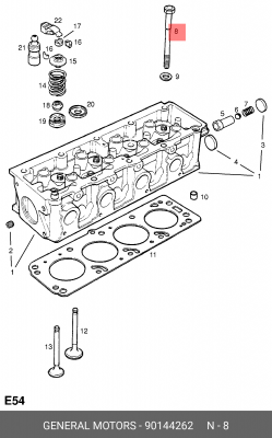 Комплект болтов головки цилидра 90144262 GENERAL MOTORS