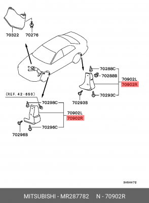 Кенгурятник MR287782 MITSUBISHI