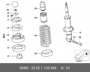 Амортизатор подвески 33 52 1 135 686 BMW