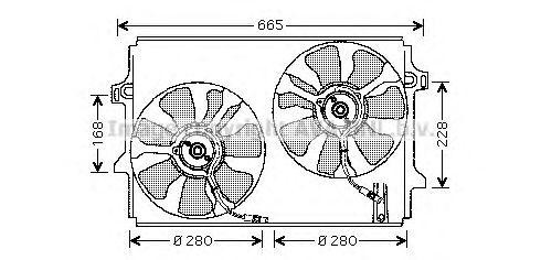 Вентилятор, охлаждение двигателя FD7501 AVA