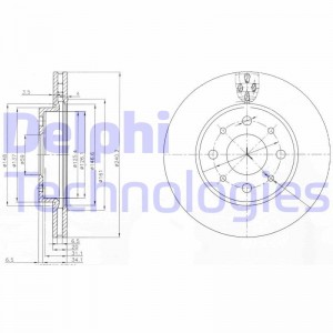 Тормозной диск BG3839 DELPHI