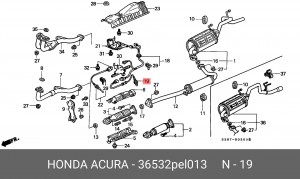 Лямбда-зонд 36532PEL013 HONDA