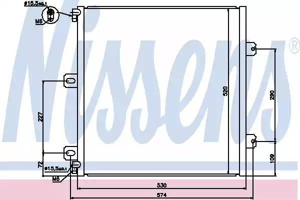 Конденсатор, кондиционер 940076 NISSENS