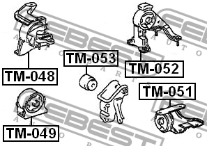 Подушка двигателя TM-052 FEBEST
