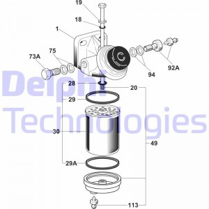 Топливный фильтр 6260B615B DELPHI