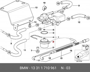 Регулятор давления подачи топлива 13311710961 BMW
