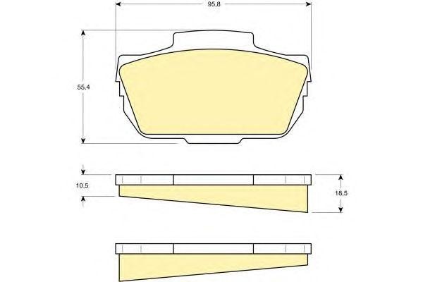 Комплект тормозных колодок, диско 6103376 GIRLING