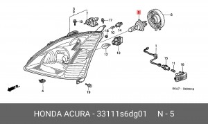 Лампа 33111S6DG01 HONDA