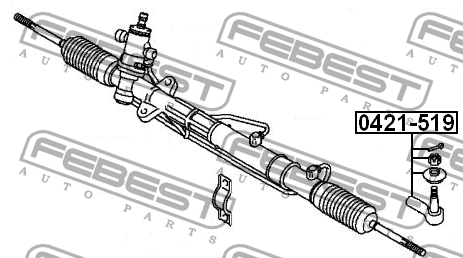Наконечник рулевой тяги 0421-519 FEBEST