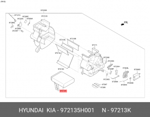Радиатор отопителя 972135H001 HYUNDAI KIA