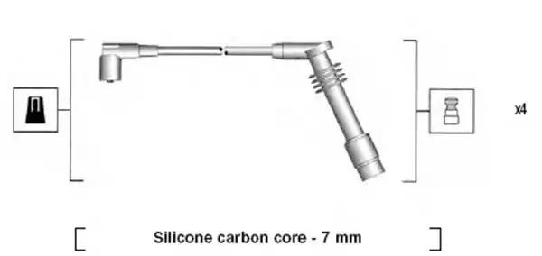 Ккомплект проводов зажигания 941125360686 MAGNETI MARELLI