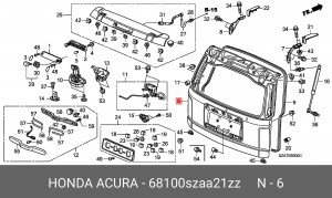 Дверь задняя 68100SZAA21ZZ HONDA
