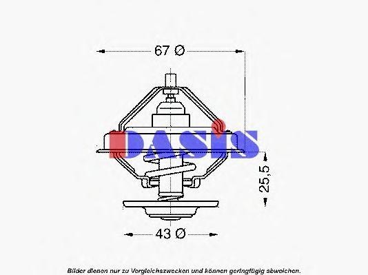 Термостат, охлаждающая жидкость 751874N AKS DASIS