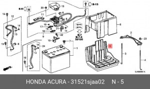 Поддон аккумуляторной батареи 31521SJAA02 HONDA