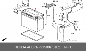 Батарея аккумуляторная 31500SR0A02 HONDA