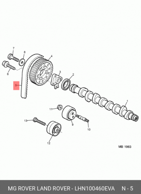 Ремень ГРМ LHN100460EVA MG ROVER LAND ROVER