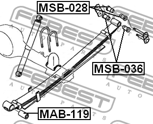 Сайлентблок - втулка рессоры MAB-119 FEBEST