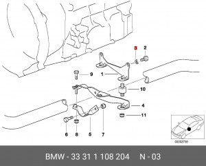 Стопорное кольцо, глушитель 33 31 1 108 204 BMW