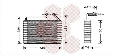 Испаритель, кондиционер 8100V047 VAN WEZEL
