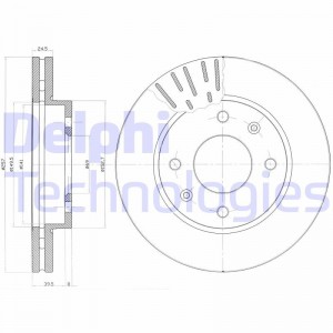 Тормозной диск BG3801 DELPHI