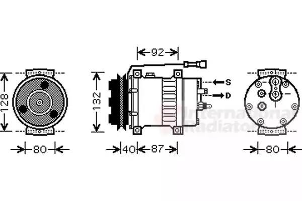 Компрессор, кондиционер 7700K044 VAN WEZEL