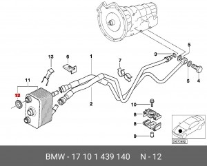 Прокладка теплообменника 17101439140 BMW