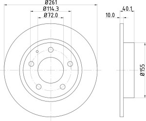 Тормозной диск MDC667 MINTEX