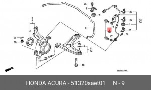 Стойка стабилизатора 51320SAET01 HONDA