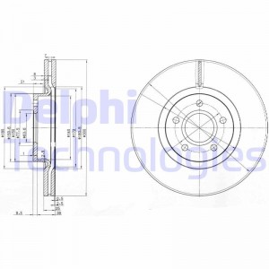 Тормозной диск BG3895 DELPHI